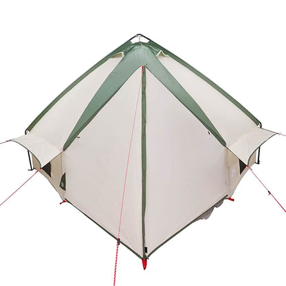 vidaXL Teepee Zelt mit Dach Grün und Weiß 490 x 410 x 210 cm