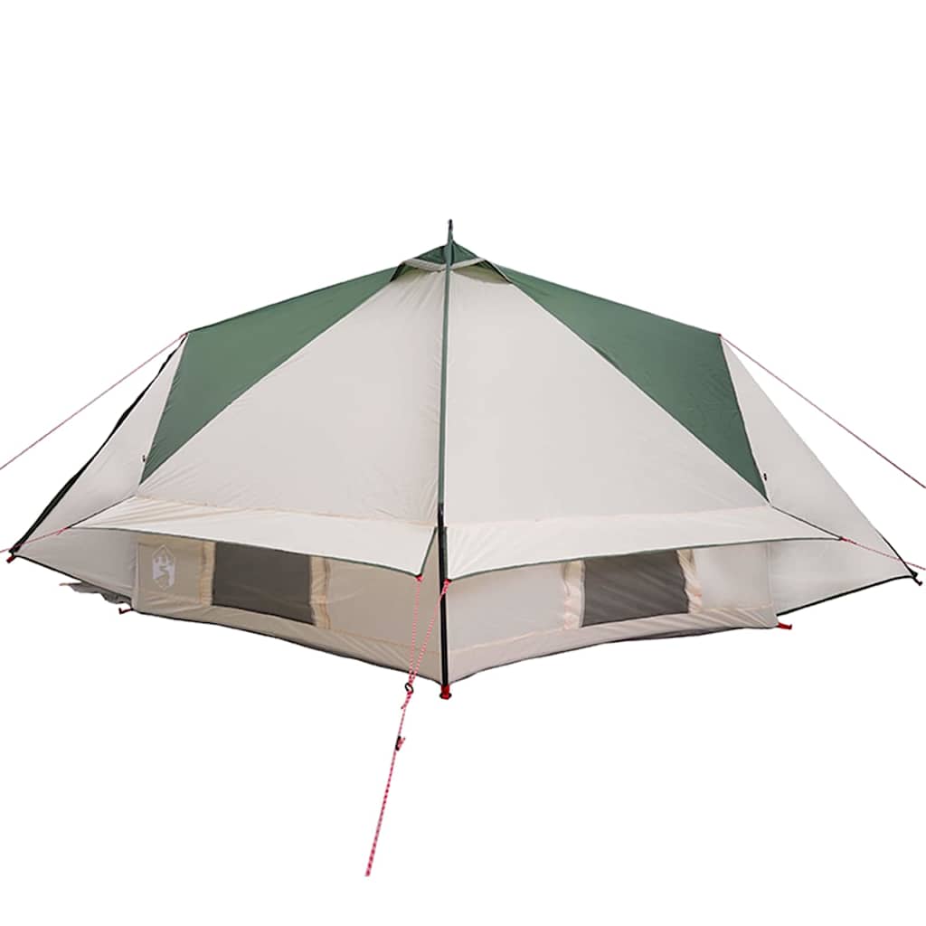 vidaXL Teepee Zelt mit Dach Grün und Weiß 490 x 410 x 210 cm