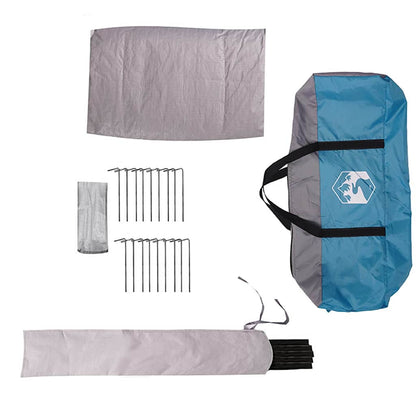 vidaXL Teepee Zelt mit Dach Blau und Grau 490 x 410 x 210 cm