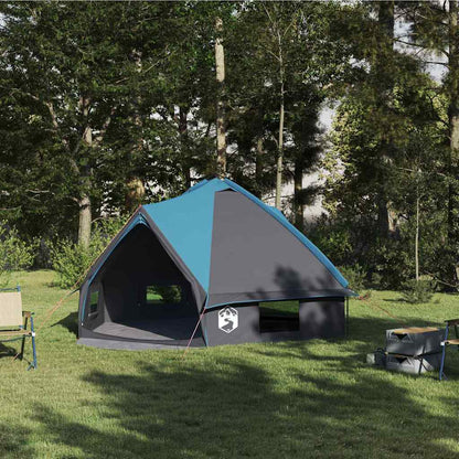 vidaXL Teepee Zelt mit Dach Blau und Grau 490 x 410 x 210 cm