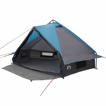 vidaXL Teepee Zelt mit Dach Blau und Grau 490 x 410 x 210 cm