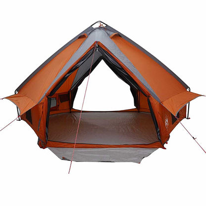 vidaXL Teepee Zelt mit Dach Grau und Orange 490 x 410 x 210 cm