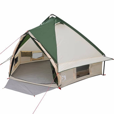 vidaXL Teepee Zelt mit Dach Grün und Grau 490 x 410 x 210 cm