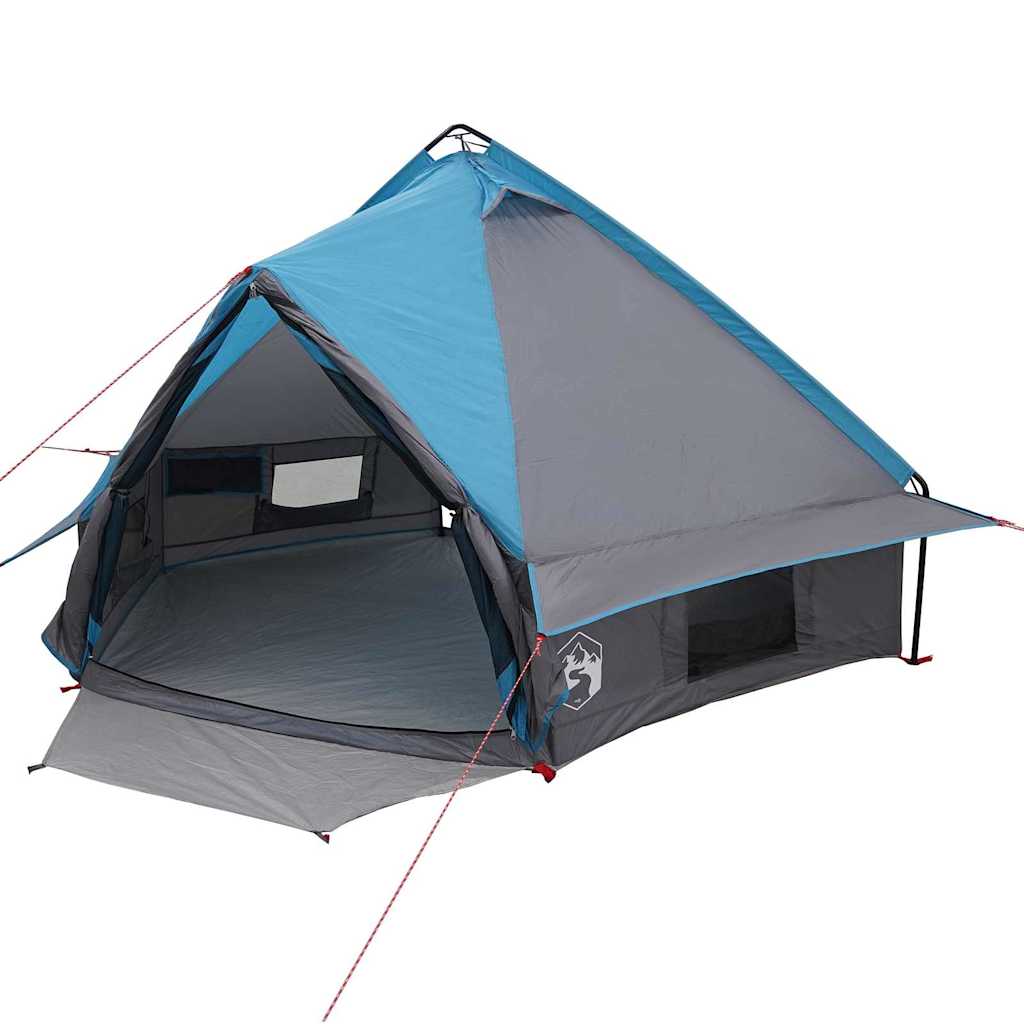 vidaXL Teepee Zelt mit Dach Blau und Grau 490 x 410 x 210 cm