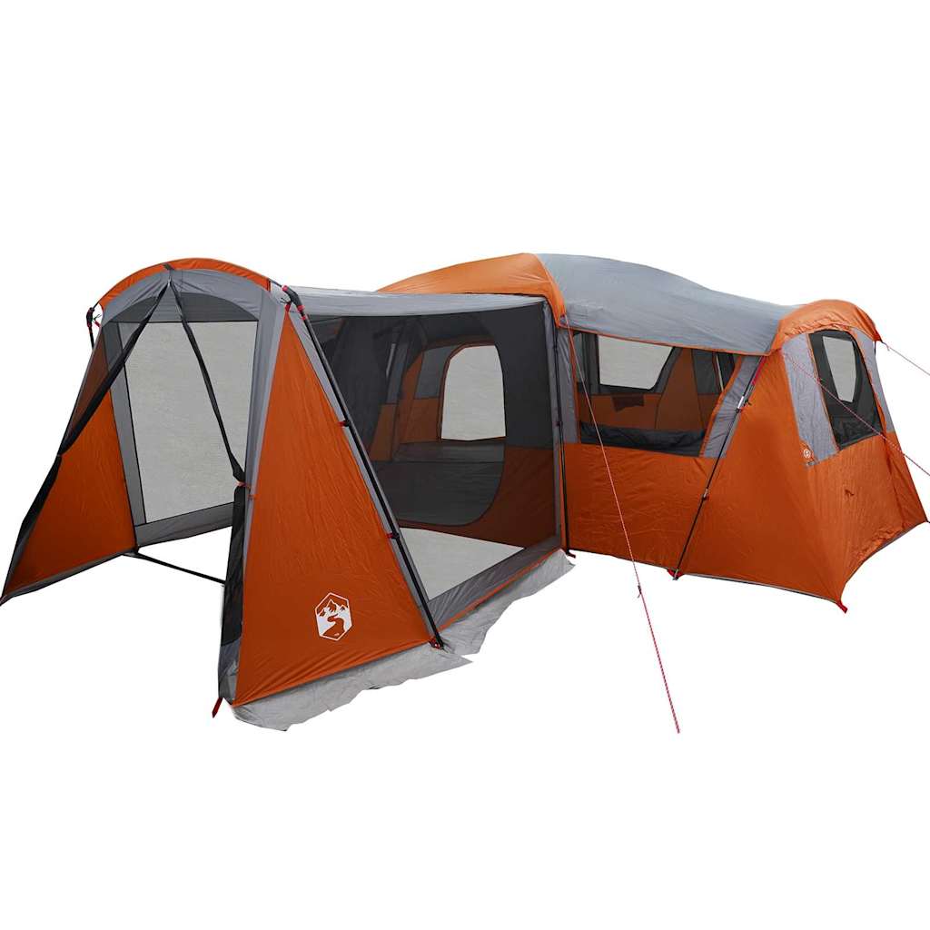 vidaXL Familienzelt mit Dach Grau und Orange 745 x 700 x 217 cm