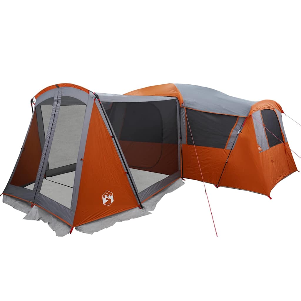 vidaXL Familienzelt mit Dach Grau und Orange 745 x 700 x 217 cm