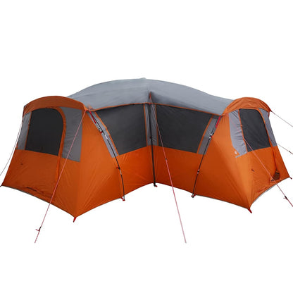vidaXL Familienzelt mit Dach Grau und Orange 745 x 700 x 217 cm