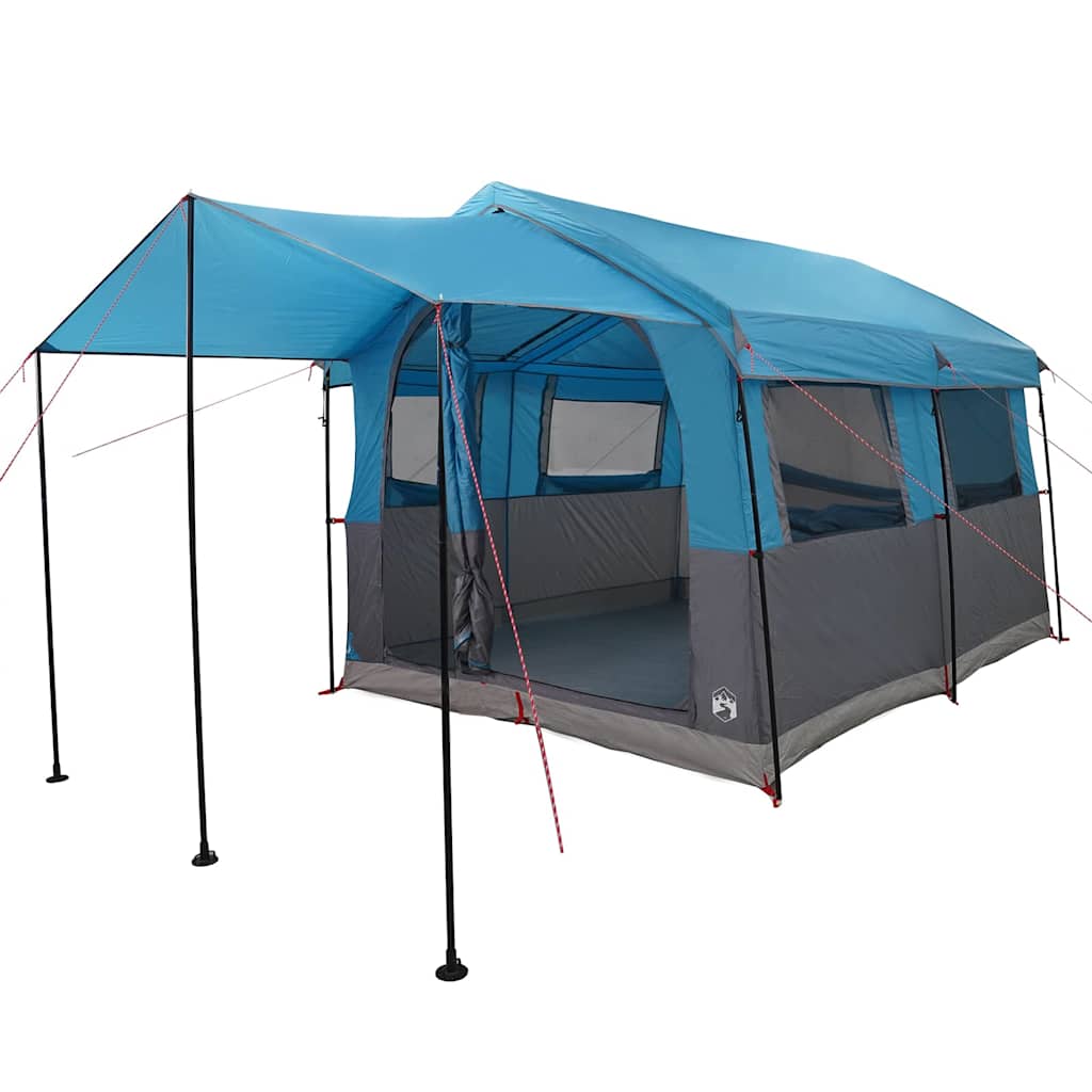 vidaXL Familienzelt mit Dach Blau und Grau 324 x 255 x 230 cm
