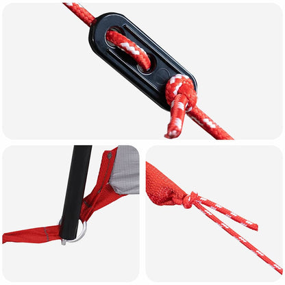 Familienzelt für 4 Personen Grau und Orange 324 x 255 x 230 cm