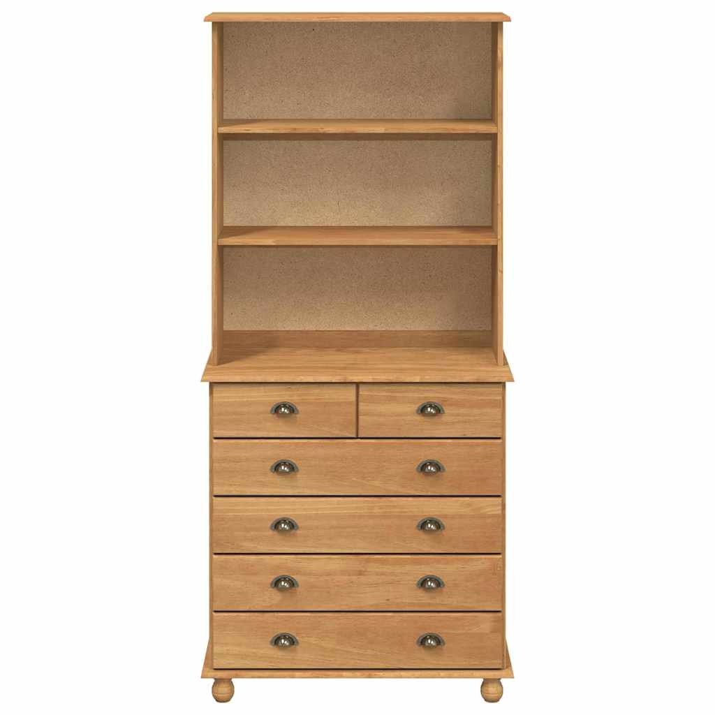 vidaXL Hutch ASKIM Honigwachs 91 x 40 x 200,5 cm Massives Kiefernholz