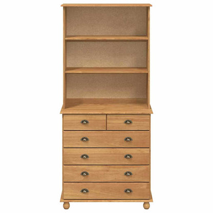vidaXL Hutch ASKIM Honigwachs 91 x 40 x 200,5 cm Massives Kiefernholz