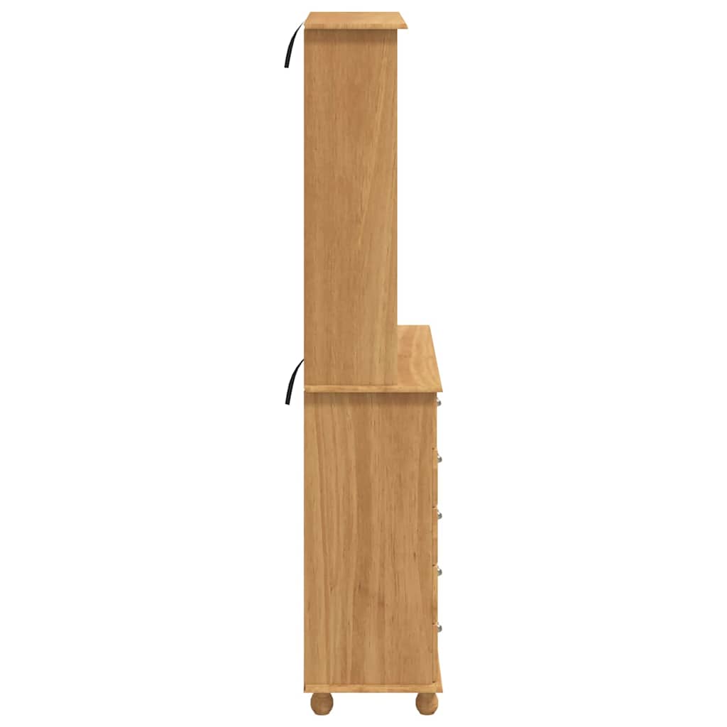 vidaXL Hutch ASKIM Honigwachs 91 x 40 x 200,5 cm Massives Kiefernholz