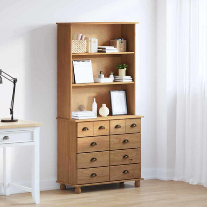 vidaXL Hutch ASKIM Honigwachs 91 x 40 x 184 cm Massives Kiefernholz