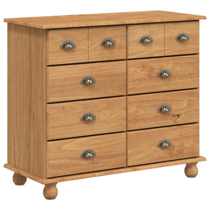 vidaXL Hutch ASKIM Honigwachs 91 x 40 x 184 cm Massives Kiefernholz