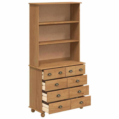 vidaXL Hutch ASKIM Honigwachs 91 x 40 x 184 cm Massives Kiefernholz