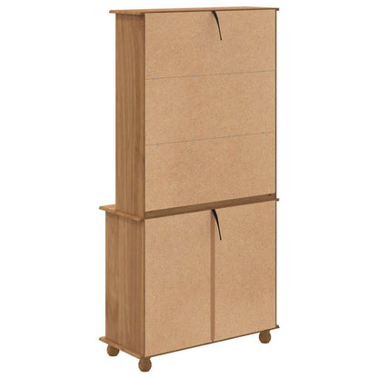 vidaXL Hutch ASKIM Honigwachs 91 x 40 x 184 cm Massives Kiefernholz