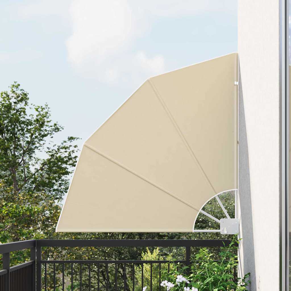 Balkon Sichtschutz Beige 115 x 115 cm Polyester