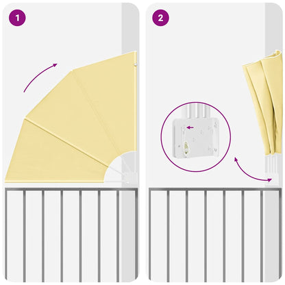 Balkon Sichtschutz Sand 115 x 115 cm Polyester