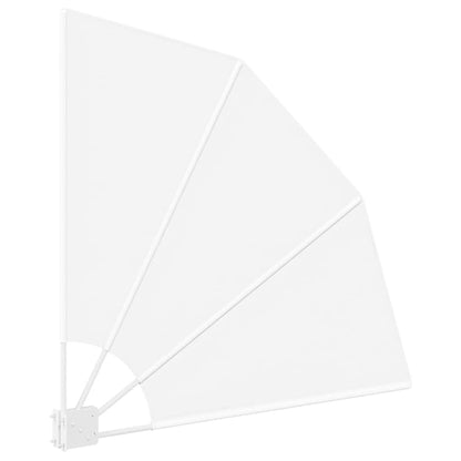 Balkon Sichtschutz Weiß 115 x 115 cm Polyester