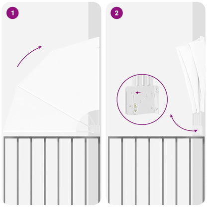 Balkon Sichtschutz Weiß 115 x 115 cm Polyester