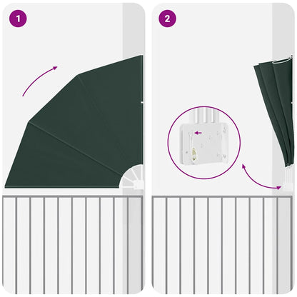 Balkon Sichtschutz Dunkelgrün 160 x 160 cm Polyester