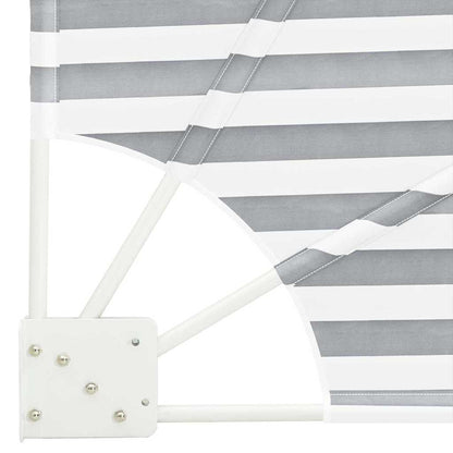 Balkon Sichtschutz Anthrazit und Weiß 140 x 140 cm Polyester