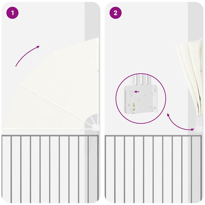 Balkon Sichtschutz Creme 160 x 160 cm Polyester