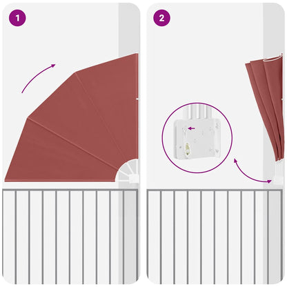 Balkon Sichtschutz Terrakotta 160 x 160 cm Polyester