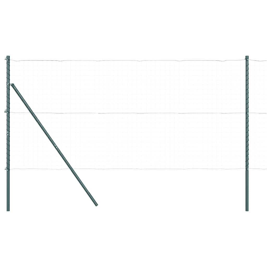 Zaunpfosten 13 pcs Grün Stahl