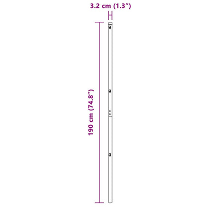 Zaunpfosten 7 pcs Silber Stahl