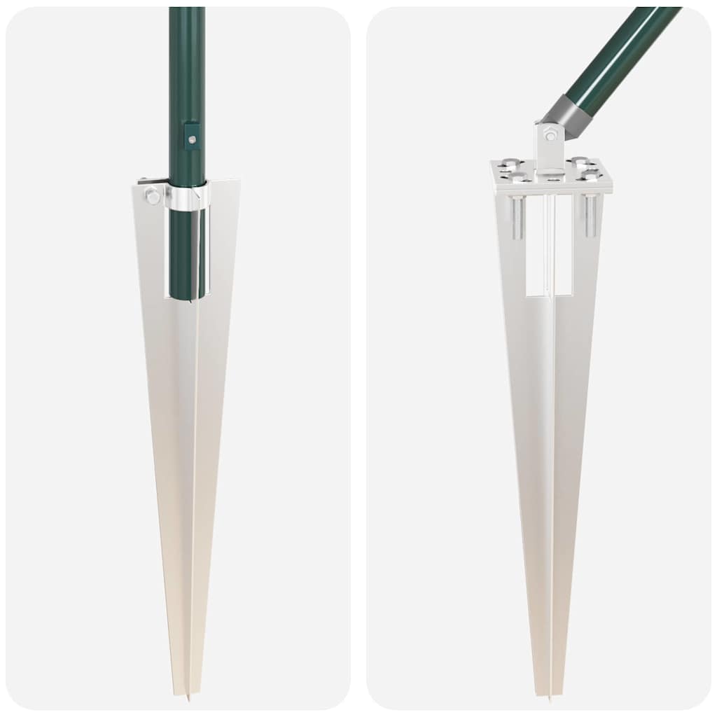 Zaunpfosten 13 pcs Grün Stahl