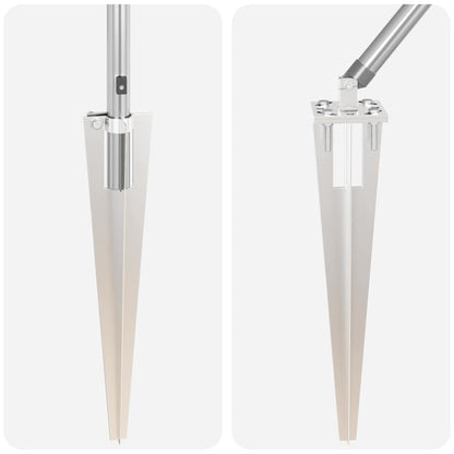 Zaunpfosten 7 pcs Silber Stahl