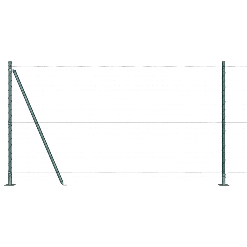 Zaunpfosten 13 pcs Grün Stahl