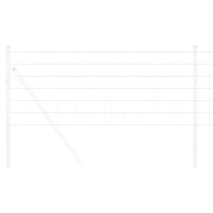 vidaXL Eurozaun 0,8 x 25 m PVC-beschichtetes Eisen
