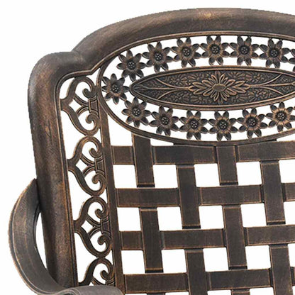 vidaXL Gartentisch Set 3 pcs Bronze 80 x 80 x 75 cm Gussaluminium