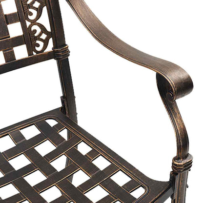 vidaXL Gartentisch Set 3 pcs Bronze 80 x 80 x 75 cm Gussaluminium
