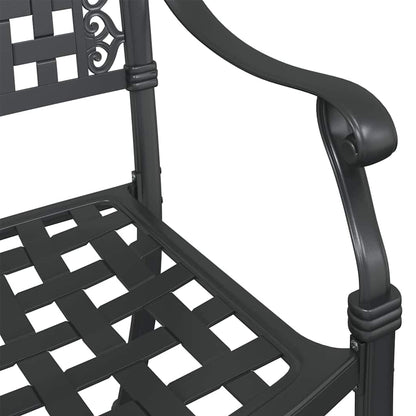 vidaXL Gartentisch Set 3 pcs Schwarz 80 x 80 x 75 cm Gussaluminium