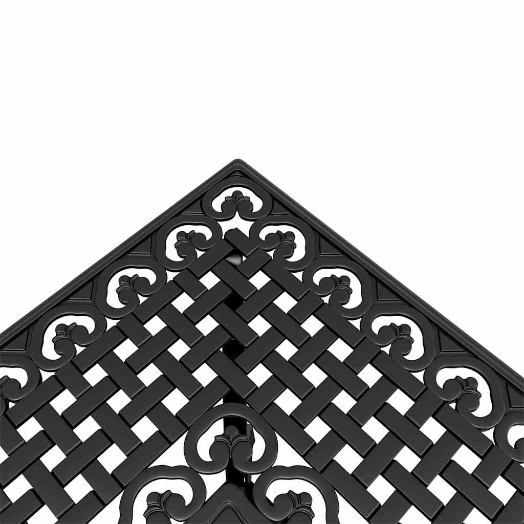 vidaXL Gartentisch Set 3 pcs Schwarz 80 x 80 x 75 cm Gussaluminium