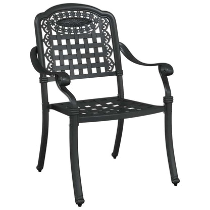 vidaXL Gartentisch Set 3 pcs Schwarz 80 x 80 x 75 cm Gussaluminium