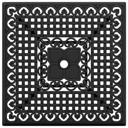 vidaXL Gartentisch Set 3 pcs Schwarz 80 x 80 x 75 cm Gussaluminium