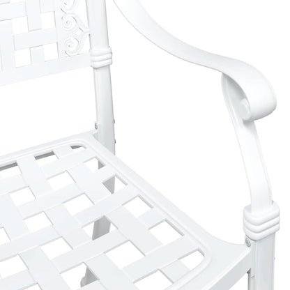 vidaXL Gartentisch Set 3 pcs Weiß 80 x 80 x 75 cm Gussaluminium