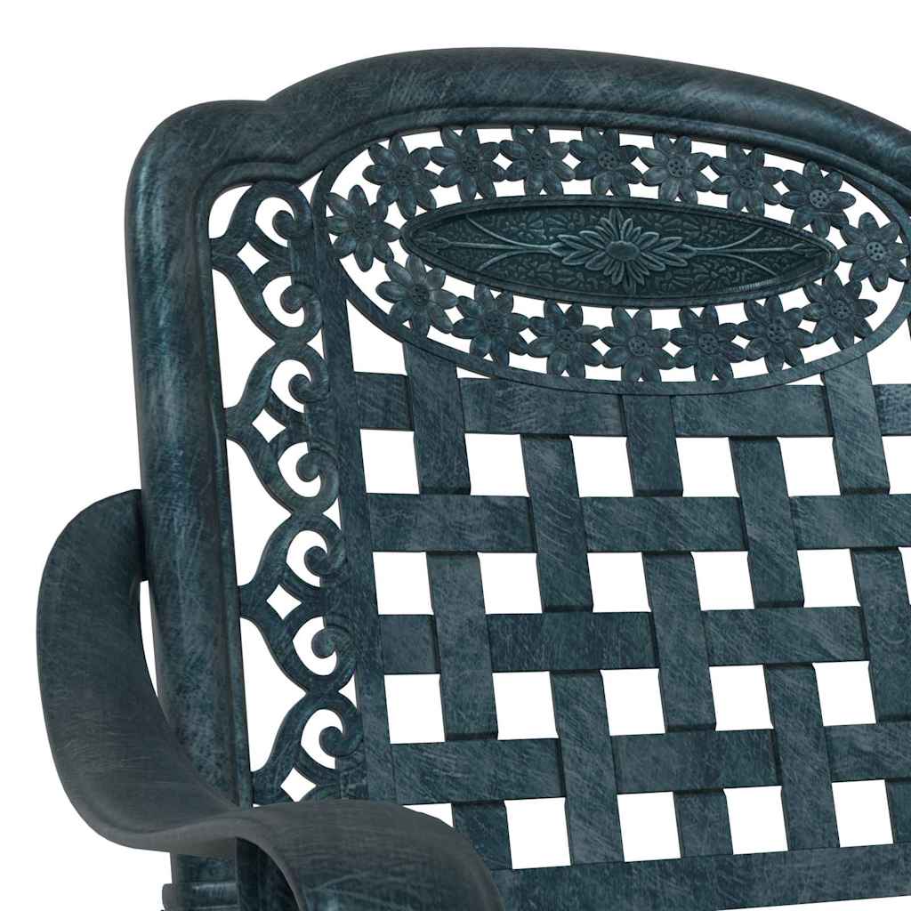 vidaXL Gartentisch Set 3 pcs Grün 80 x 80 x 75 cm Gussaluminium