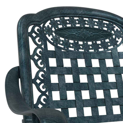 vidaXL Gartentisch Set 3 pcs Grün 80 x 80 x 75 cm Gussaluminium