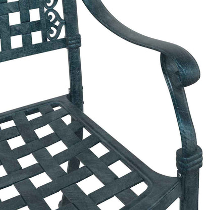 vidaXL Gartentisch Set 3 pcs Grün 80 x 80 x 75 cm Gussaluminium