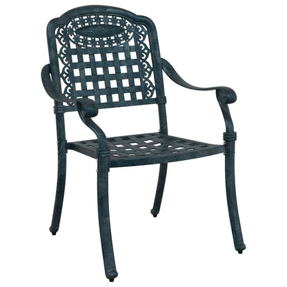 vidaXL Gartentisch Set 3 pcs Grün 80 x 80 x 75 cm Gussaluminium