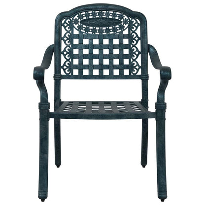 vidaXL Gartentisch Set 5 pcs Grün 80 x 80 x 75 cm Gussaluminium