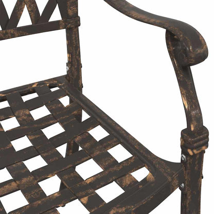 vidaXL Gartentisch Set 3 pcs Bronze 80 x 80 x 75 cm Gussaluminium