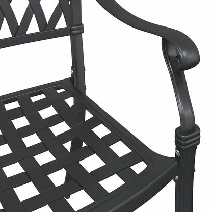 vidaXL Gartentisch Set 3 pcs Schwarz 80 x 80 x 75 cm Gussaluminium