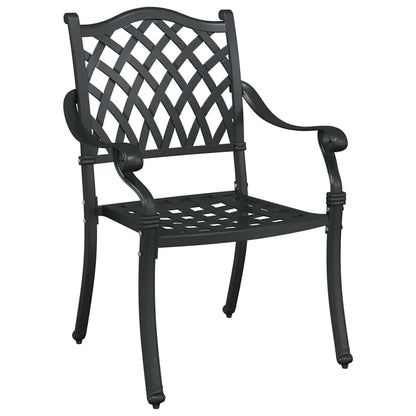 vidaXL Gartentisch Set 3 pcs Schwarz 80 x 80 x 75 cm Gussaluminium