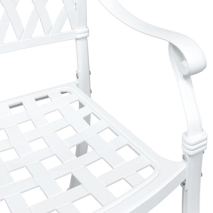 vidaXL Gartentisch Set 3 pcs Weiß 80 x 80 x 75 cm Gussaluminium